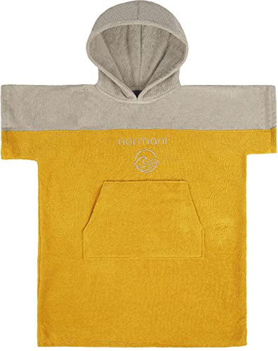 normani Kinder Badeponcho - Strandponcho aus Bio-Baumwolle - Handtuch-Poncho mit Kapuze für Jungen und Mädchen von 0-13 Jahren - Bademantel aus schadstofffreiem Material