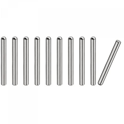 sourcing map 10Stk Spannstifte 304 Edelstahl Rund Flach Holz Stützregale Befestigung 5x45mm