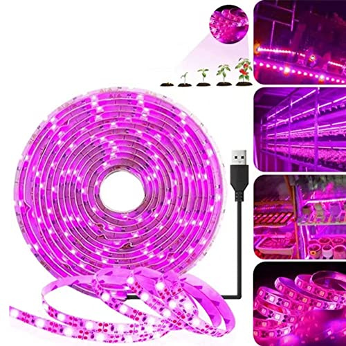 LED cultivent des bandes légères, Plante à spectre complet imperméable à l’eau cultiver lampe de croissance légère et Flexible pour plantes d’intérieur succulentes hydroponique jardinage en serre (1M)