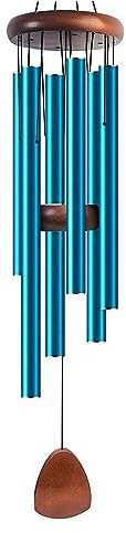 Zyqixluk Scacciapensieri da Esterno Campanelli A Vento con Campanelli Musicali Campane A Vento Giardino Metallo,Decorazioni Giardino per Esterno,Decorazioni Classiche retrò,Blu