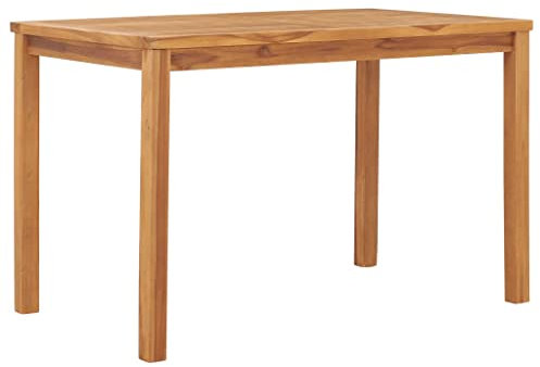 ULUYYUC Campingtisch Partytisch Klapptisch CafetischGarten-Esstisch 120x70x77 cm Teak Massivholzgeeignet für Balkone, Terrassen und Laubengänge