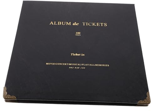 HOODANCOS Libro Organizador De Boletos Para Coleccionar Entradas De Conciertos Álbum De Sellos Negro Resistente Al Desgaste Adecuado Para Viajes y Recuerdos Obsequio Para Amigos y Familia
