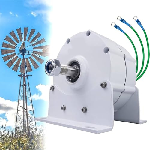 WANGYYDS Generador De Imán Permanente De Alternador Trifásico De 10000W, Motor De Generador De Imán Permanente Eléctrico DC 48V Motor De Imán Permanente De Viento con Rectificador 12 V/24 V/48 V,220V