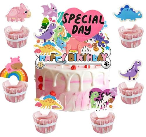 Mizijia 25 Stück Gabys Dolhouse Tortendeko Mädchen, Gabys Dolhouse Kuchen Deko Kindergeburtstag, Cake Topper Set, Happy Birthday Topper für Kinder Geburtstag Party Kuchen Dekoration Supplies