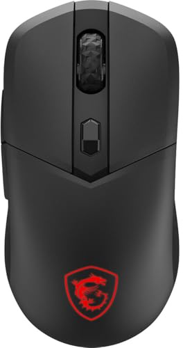 MSI Versa - Ratón para Juegos de 300 W, 8000 dpi, Interruptor Kailh de más de 30 m, Sensor óptico, diseño ergonómico de Mano ambitextro, luz RGB