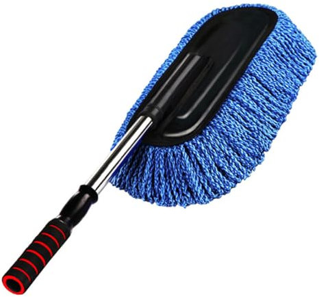 SWOOMEY Duster Microfiber Extensible pour Nettoyage De Voitures Bateaux Et Maison Élimine La Poussière Pollen Bleu