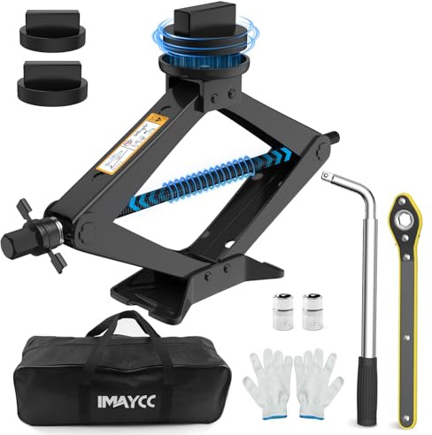 IMAYCC 2.5T Car Jack Kit,Scissor Jack forCar Mercedes Benz Series with JackRubber Pads Spare Tire Changing Kit,Portable Tire JackRepair with Lug Wrench,Car Lifting Jack for Mercedes Benz SUV MPV