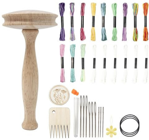 Sucritude Stopfset, Stopfpilz Mit Federring, Stopfpilz Set, Praktische Helfer Nähzubehör Stopfzubehör Kit, Stopfwerkzeug Aus, Nähpilz Und Nähhelfer Für Socken Und Kleidung Stopfen Und