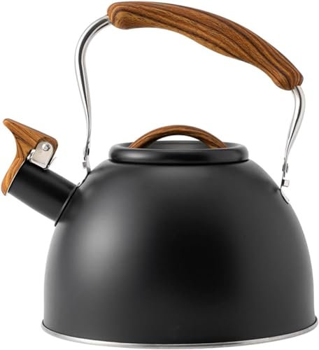 PLMNBQWE Hervidor de Agua para Estufa, hervidor silbante, para Todo Tipo de hornillas/Estufas, Gas, inducción, Acero Inoxidable de Calidad alimentaria, Fondo Compuesto de Tres Capas Engrosado, wi