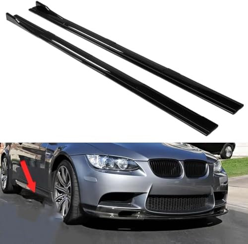 HAIYUN Auto-Seitenschweller für BMW E90 E91 E92 E93 M3 2007-2013, Seitenschweller-Verlängerung, Rocker-Panel-Splitter, Styling-Zubehör,Glossy Black