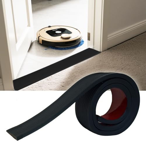 Rampe Saugroboter Türschwellenrampe Selbstklebende Rampe Türschwelle 90x5x1cm Staubsauger Roboter Rampe PVC Türschwellenrampen für Türschwellen