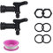 2 Pezzi Rubinetto per Bidone Acqua 3/4 Pollice Plastica con Guarnizione Dado e Nastro Adesivo Rubinetto da Giardino per Irrigazione Serbatoio Acqua Piovana