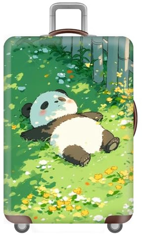 Panda Tier Druck Koffer SchutzhüLle,Waschbare,Kratzfeste,Elastisch,Reise KofferschutzhüLle,Mit Verdecktem ReißVerschluss KofferhüLle,18-32 Zoll Luggage Cover,GepäCk Cover (Color 4,XL(29-32inch))
