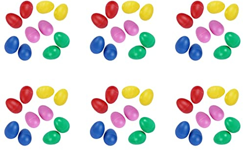 Kznifmk 60 Pack de Percusión de Plástico Instrumento Musical Juguetes Egg Maracas Shakers