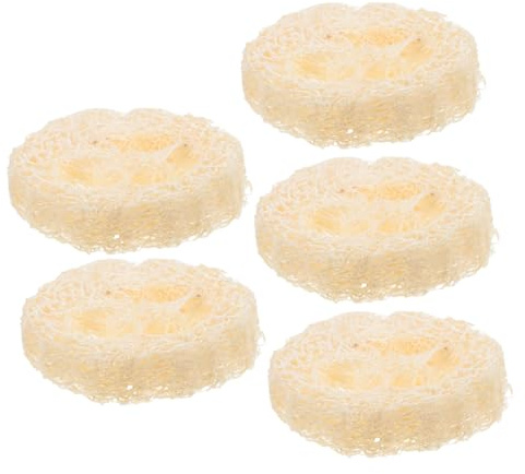 GARVALON 20piezas Esponjas De Natural Para Ducha y Cocina Soporte De Jabón Organizador Estropajos Exfoliantes Mat Para Bañera y Lavabo Accesorios De Limpieza Ecológicos