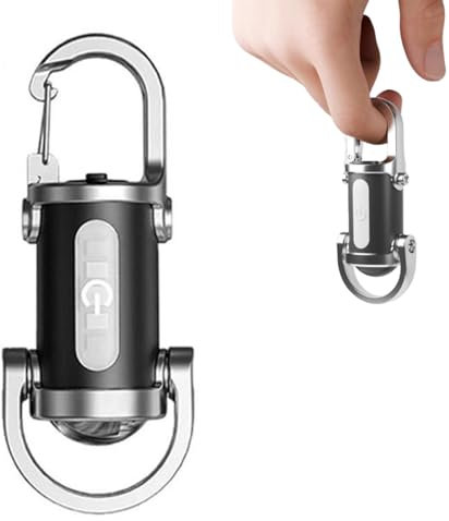 2025 New Power Bank Mini Keychain Flashlight, 2 in 1mini Flashlight and Power Banks, 1200lm Super Bright Mini Keychain Flashlights Waterproof with Power Bank & 3 Modes for Outdoor, Camping (Plastic)