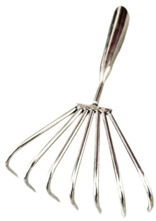 KESOTO Outil de Collecte pour Coquillages et Palourdes, Râteau à Main pour La Pêche, 7 Dents 5 Cm