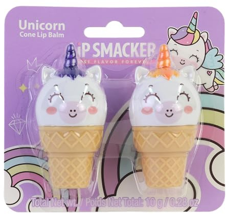 Lip Smacker Unicorn Cone Lip Balm Duo Set, 2-teiliges Einhorn Lippenbalsam-Set für Kinder, Geschenkedition 2025
