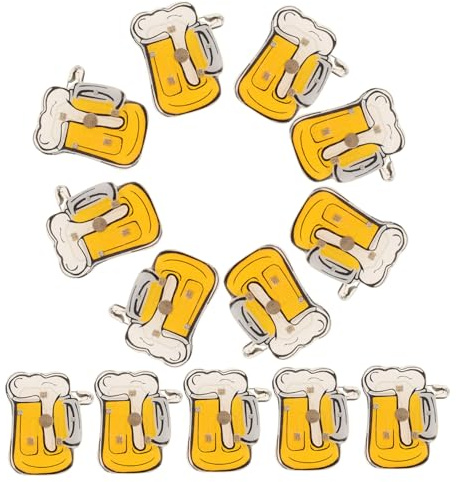 VERDANVERSE Lot De 15 Broches Chope De Bière Lumineuses En Plastique Solide, Accessoires Fête Pour Femmes, Décoration D’oktoberfest Et Présents Originaux, Taille Standard