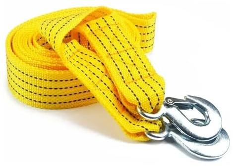Cavo di traino for auto ad alta resistenza da 3 m/4 m, fune di traino da 3 tonnellate/5 tonnellate, ganci for cinghie, accessori for auto Forte capacità(3M 3Ton)