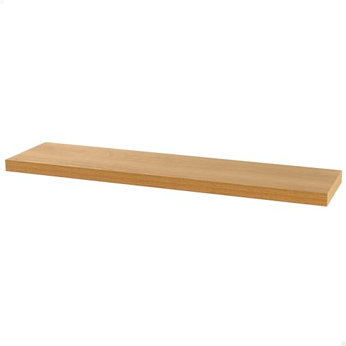 AKTIVE Max Home Mensola a muro, 100x23x4 cm, Peso massimo 5 kg, Galleggiante, Con ripiano in legno effetto rovere naturale, Staffe invisibili, Per soggiorno, camera da letto, ufficio (18491)