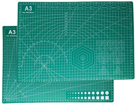 Schneidematte A3 3 Schichtdicke 3mm Dicke Grün Schneidematte 45x30 Selbstheilende Schneidemattes Schneidunterlage Nähen Zeichenplatte A3 Für Handwerk, Modellbau und Künstlerisches Design