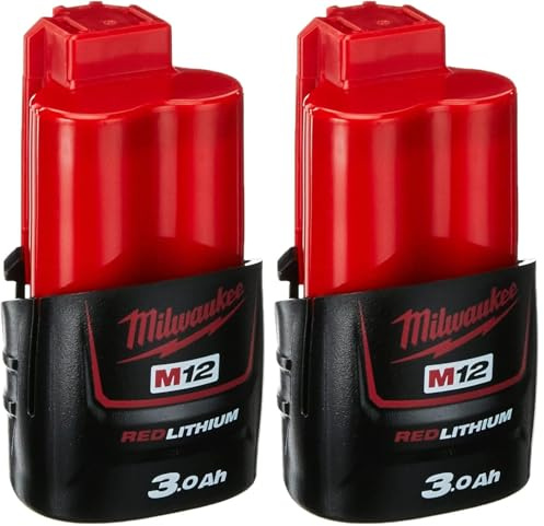 Milwaukee 4932451388 Battery 3.0 Ah (Pack of 2)