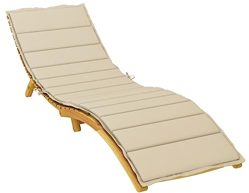 ZIRLANLV Solstolskudde, Dagbäddsstol/soffa Solstolsdyna, Sittdyna för Solsäng, Tyg, för Trädgårdsmöbler Utomhus Inomhus (200 x 60 x 3 cm)