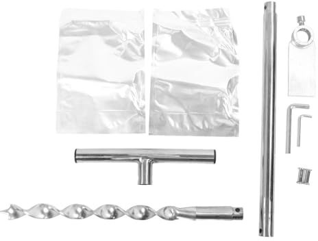 Kit de prélèvement de Carottes de Sol, sonde à Sol en Acier Inoxydable avec poignée en T et 2 Sacs d'échantillonnage pour sols Non durcis et Non secs