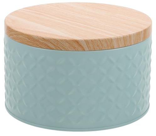 EXQUIMEUBLE Air Tight Biscuit Tin Metal Storage Box with Lid, Small Iron Dessert Container for Cookies and Sweets, Lightweight Portable Packing Box with Large Capacity for Home Decoration
