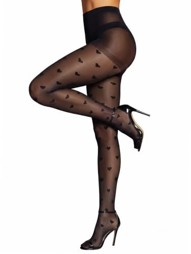 RSLOVE Collant Femme Fantaisie Sexy - Collants Transparents Élégants, Noir