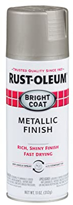 Rust-Oleum 7715830 Stops Rust Bright Coat Metallic Spray Paint, 11 Oz, Aluminum