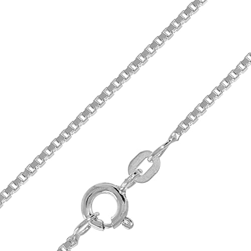 trendor Veneziakette 925 Silber Collierkette 1,2 mm stark 41185 | Damen und Herren Kette dünn zeitloser Schmuck Halskette aus Echtsilber Geschenkidee