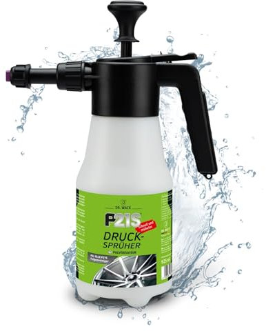 DR. WACK P21S Drucksprüher 925 ml - Sprühflasche für Felgenreiniger (ohne Inhalt) - Pumpflasche mit Drehventil - Schnelle & einfache Felgenreinigung - Auto Zubehör - Hochwertige Autopflege