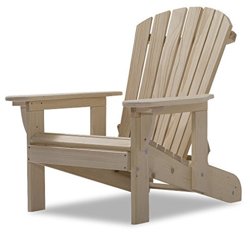 Original Dream-Chairs since 2007 Adirondack Stuhl Comfort“ Recliner aus Holz inkl. Footrest Comfort mit gerundeter Rückenlehne Gartenliege für Garten, Balkon, Terrasse, maximale Belastung 150 kg