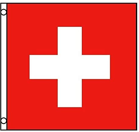 AZ FLAG Flagge Schweiz 90x90 cm Fahne Helvetische Polyester 100D 2 Ösen | Für innen und außen dekorative Flagge doppelte Nähte und verstärkte Kanten mit Metallösen 100D Polyester