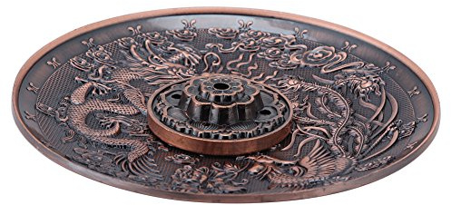 Porta Incenso bronzo Drago Portaincenso, Bronzo Incenso Phoenix Piattino Porta Incenso Fumo Casa Decorazione