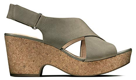 Clarks Dam Maritsa Lara Slingback sandaler, Beige salvia nubuck-salvia nubuckla, 38 EU