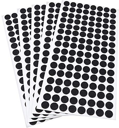 Adsamm FP-15-SA-BL-12-128-5 FP-15-SA-BL-12-128 640 x Felt Gliders, Black, Ø 12 mm