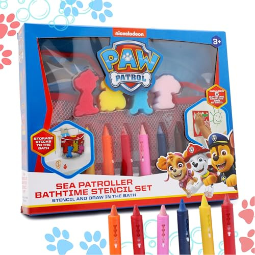 Toyland® Paw Patrol Sea Patroller Bademalstift- und Schablonenset – Badespielzeug – Geeignet ab 3 Jahren
