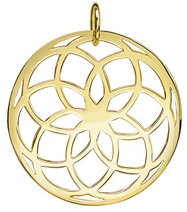 Lebensblume Anhänger Silber 925 rund Ø32mm für Damen in 3 Farben KA-278 | Mandala Kettenanhänger aus Sterlingsilber für Ketten bis 3mm von MATERIA by Matthias Wagner