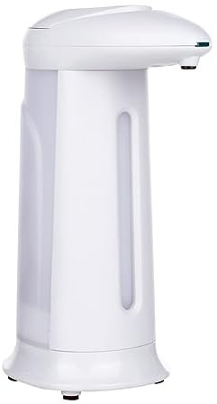 Haushalt International Desinfektionsmittelspender mit Sensor kontaklos Sensorgesteuert Seifenspender 330ml batteriebetrieben berührungslos, geeignet für Küche,Büro,Schule, Weiß