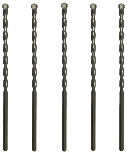 10mm x 300mm TCT Tipped Masonry Drill Bits (Pack Of 5) For Concrete Brick Porcelain Ceramic Tile Plastic Wood