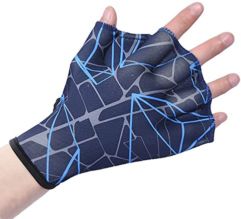YJZQ Schwimmhandschuhe Wasserhandschuhe Wassertraining Schwimmhandschuhe Fitness Nylon wasserdichte Trainingshandschuhe Aquatic Handschuhe für den Oberkörperwiderstand Neoprenhandschuhe Männer Frauen