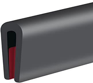 Moldura de borde de goma, moldura de borde de canal en U autoadhesiva, protección de borde de puerta de coche, protector de borde para chapa metálica, apto para 1 mm, longitud 6 m