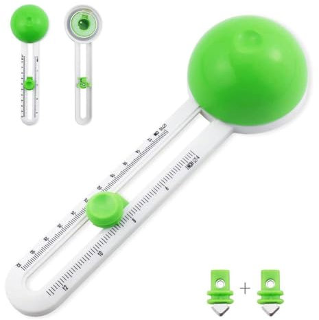 DTREEL Coupe-cercle, coupe circulaire rotative, outil de scrapbooking, outil de découpage en plastique pour papier, scrapbooking, cartes, outils de coupe