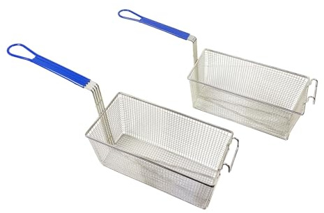Baki 2 Frying Basket Commercial Deep Fat Fryer 340 x 165 x 150 mm, Replacement for Pitco/Frialator 35C 45C SG14 SG18