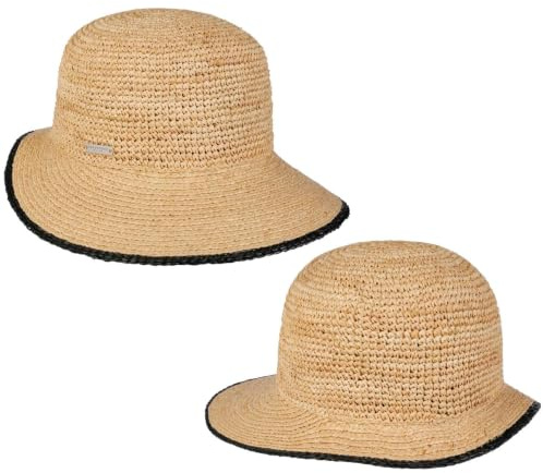 Seeberger Tascova Schute Strohhut Sonnenhut Sommerhut Damenhut Gartenhut Strandhut Damen - mit Schirm Frühling-Sommer Sommer