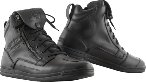 Bogotto Brooklyn wasserdichte Motorrad Schuhe, schwarz, 48