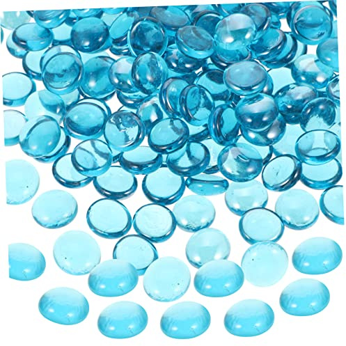 Blumentopfsteine aus Glas, 16-19mm, 1kg Beutel, Blau | Fischbecken und Blumentopf, Handwerkliche Projekte und Florale Arrangements, Exquisit Gefertigt